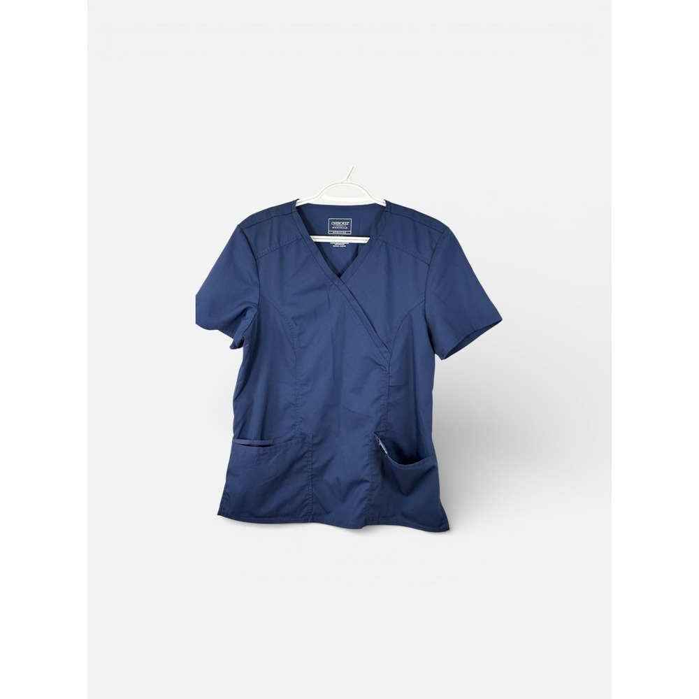 Cherokee Revolution Navy Blue Scrub Top and Pants‎ Set Women's M Medium